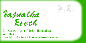 hajnalka rieth business card